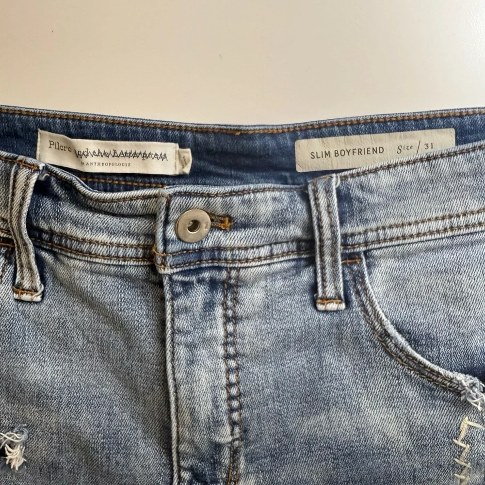 Anthropologie Pilcro Women's Distressed Patchwork Slim Boyfriend‎ Denim Shorts - Picture 10 of 12